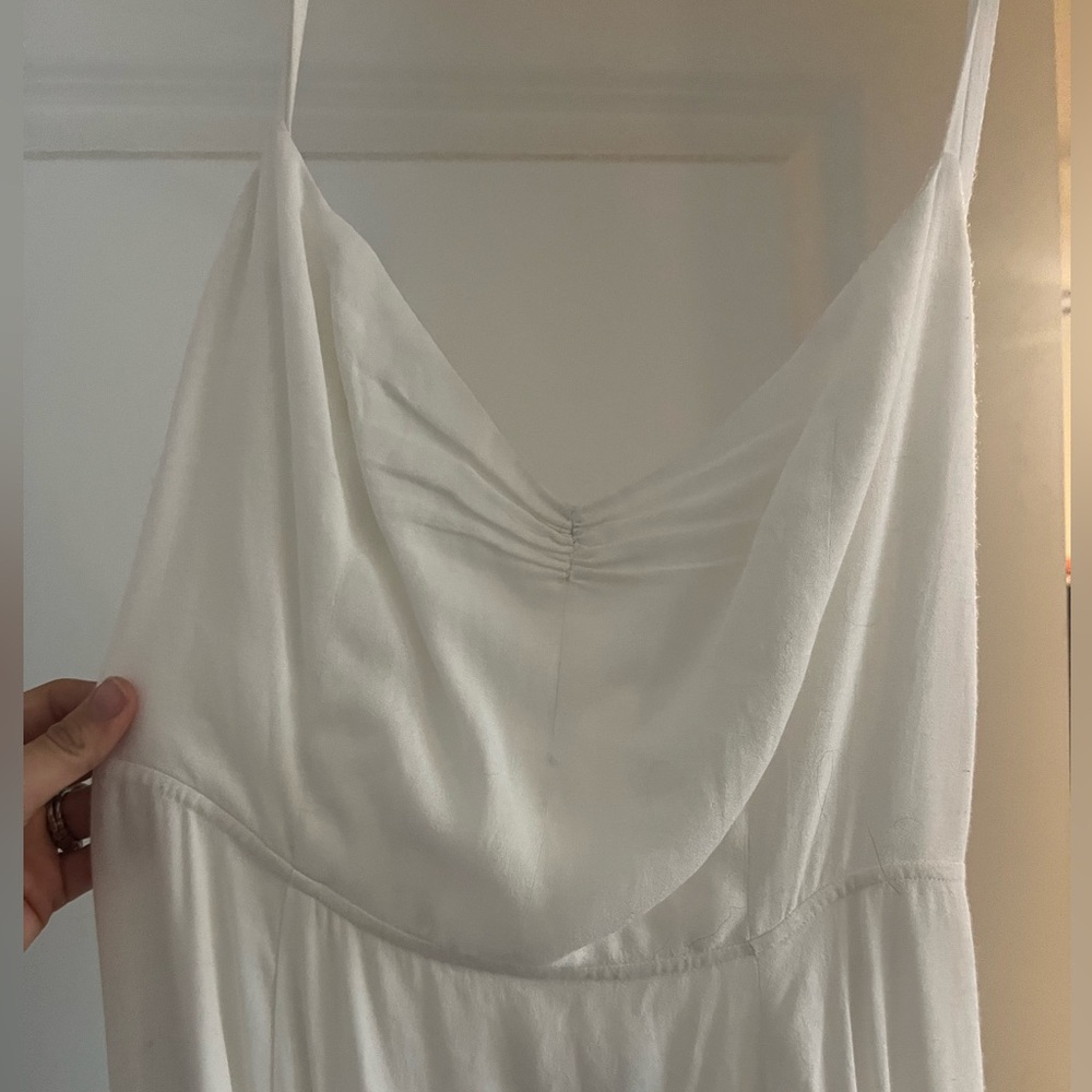 Long reformation white dress size 8